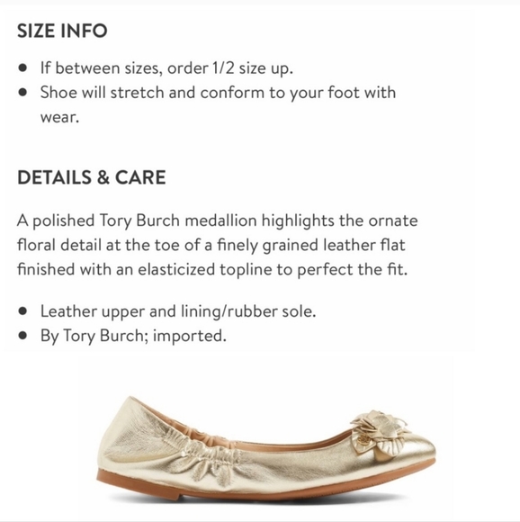 NWOT Tori Burch Blossom Ballet Flat - Picture 5 of 7
